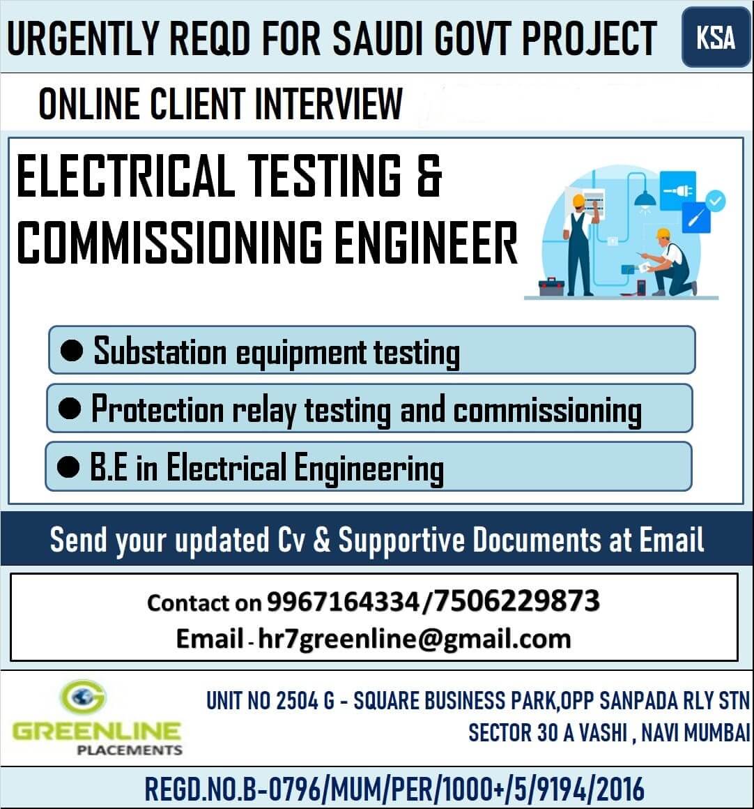 URGENTLY REQUIRED FOR REPUTED CO. KSA