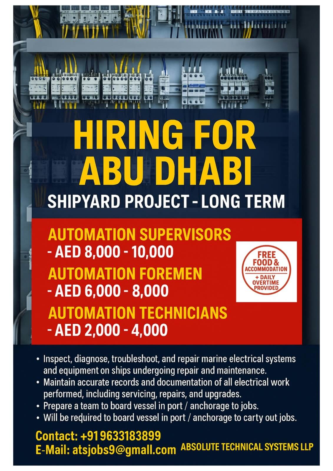 Automation Technicians for Abu Dhabi