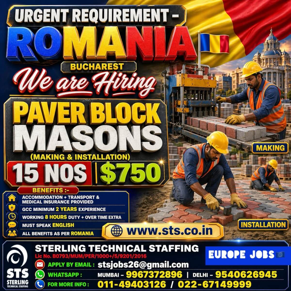 BUS DRIVER / PAVER BLOCK MASON