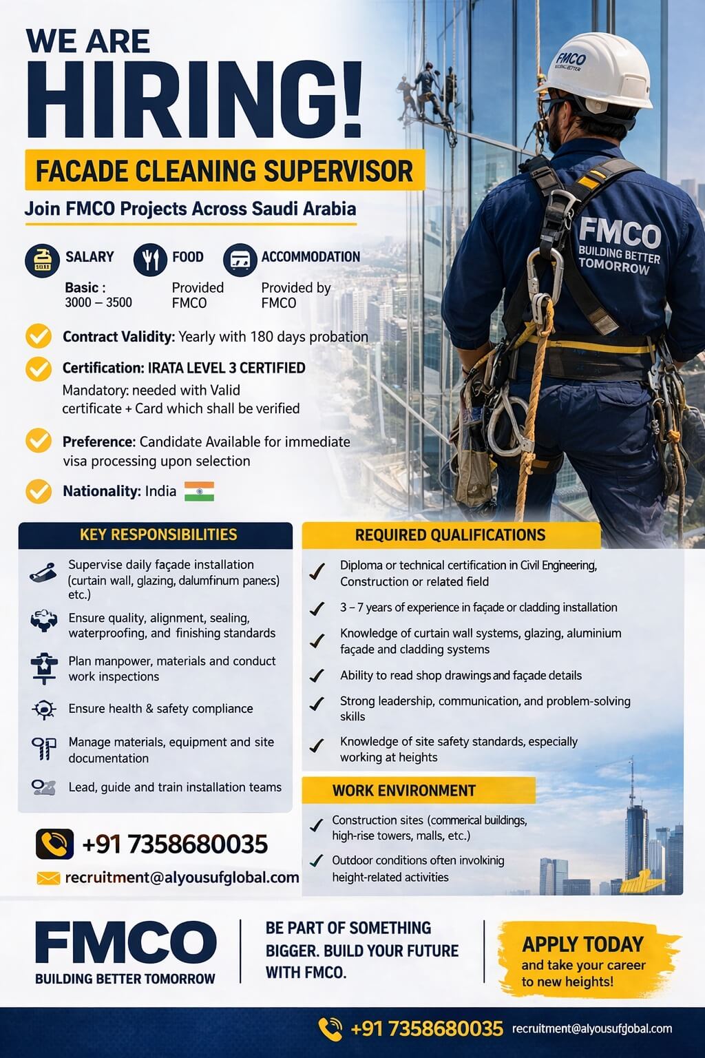 Facade Cleaning Supervisor