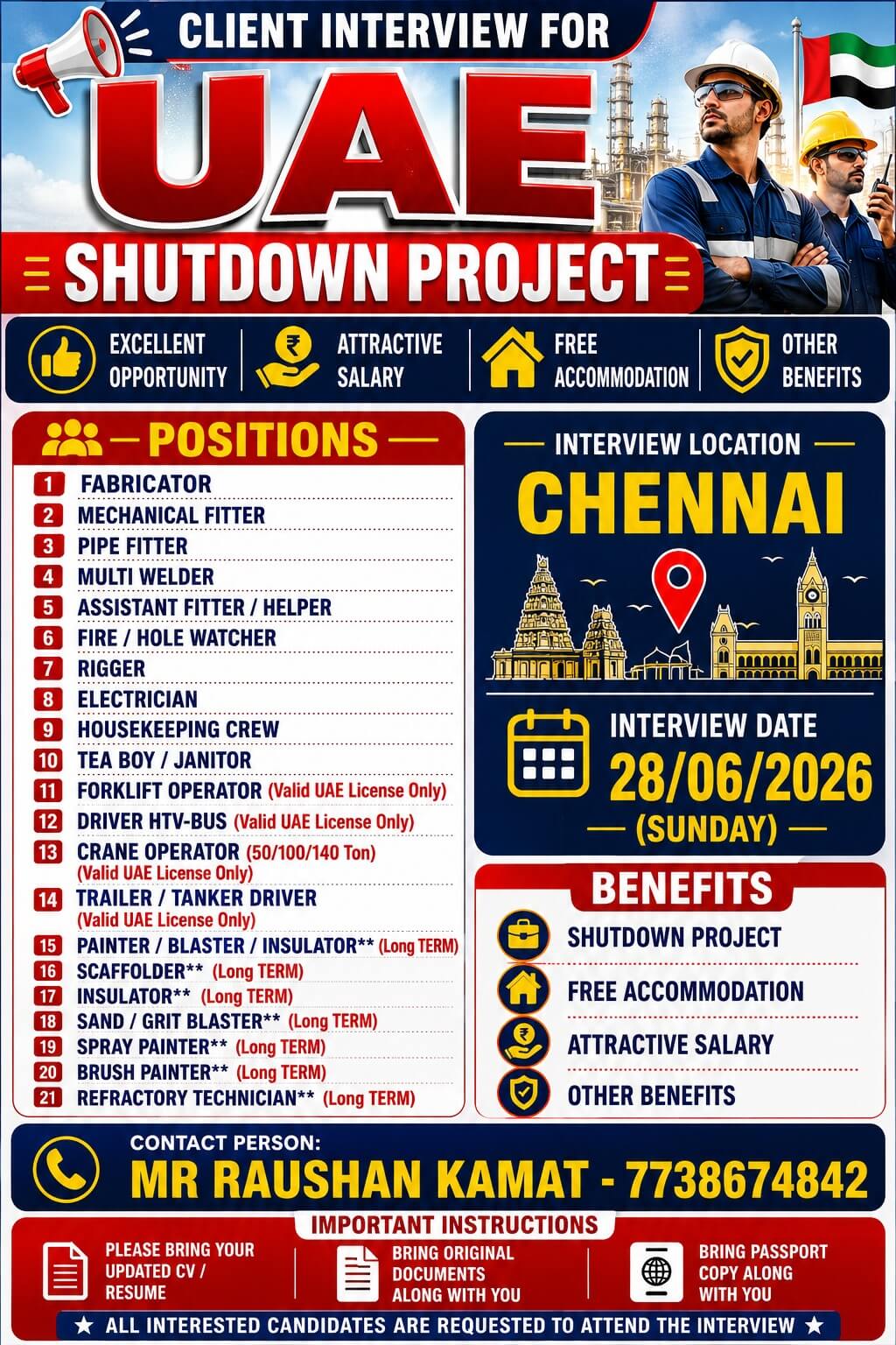 urgent requirement for UAE shutdown